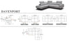 J and M Furniture Couches & Sofa Davenport Light Grey Sectional | J&M Furniture