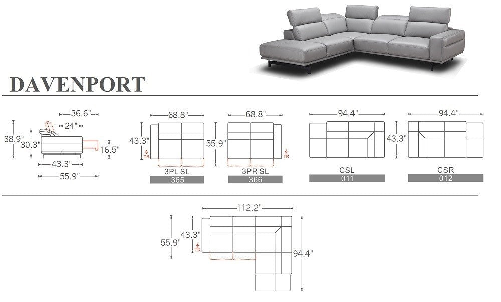 J and M Furniture Couches & Sofa Davenport Light Grey Sectional | J&M Furniture