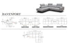 J and M Furniture Couches & Sofa Davenport Snow White Modern Sectional | J&M Furniture