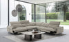 J and M Furniture Couches & Sofa Dolce Vita Modern Leather Power Reclining Sectional in Milk Tea