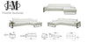 J and M Furniture Couches & Sofa Fleurier Sectional in White | J&M Furniture