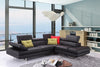 J and M Furniture Couches & Sofa Forza A761 Italian Leather Sectional In Black