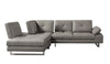 J and M Furniture Couches & Sofa Left Hand Facing Chais Prive Leather Sectional in Grey | J&M Furniture