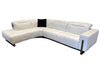 J and M Furniture Couches & Sofa Left Hand Facing Chaise Plaza Sectional in White | J&M Furniture
