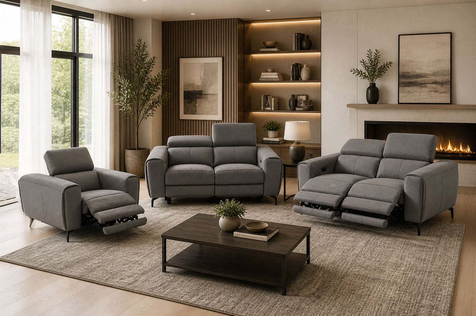 J and M Furniture Couches & Sofa Lorenzo Power Sofa in Truffle | J&M Furniture