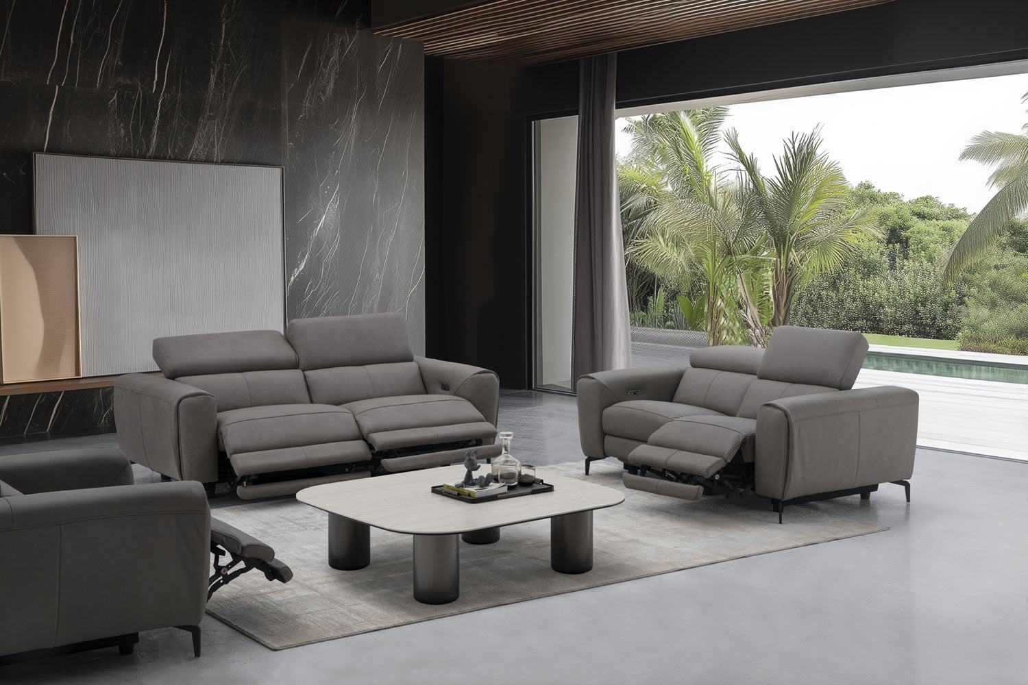 J and M Furniture Couches & Sofa Lorenzo Power Sofa in Truffle | J&M Furniture