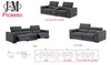 J and M Furniture Couches & Sofa Picasso Leather Power Reclining Loveseat with Dual Motor & USB