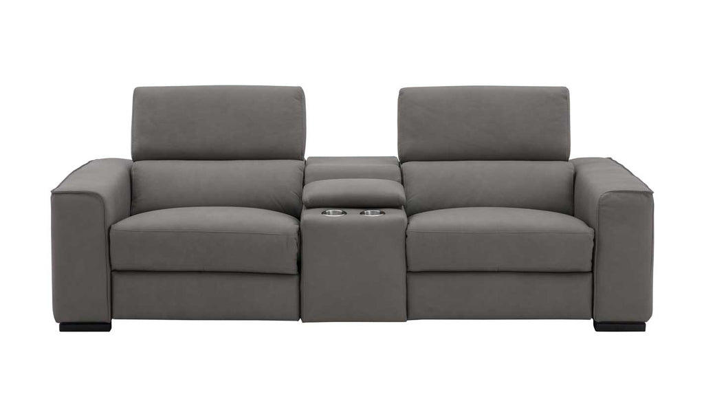 J and M Furniture Couches & Sofa Picasso Love Seat with Console – Truffle Leather