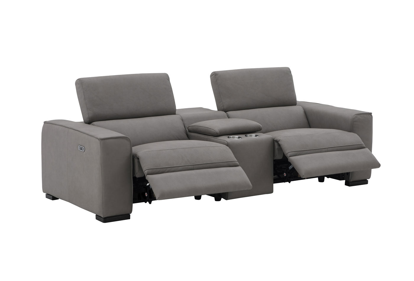 J and M Furniture Couches & Sofa Picasso Love Seat with Console – Truffle Leather