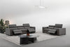 J and M Furniture Couches & Sofa Picasso Loveseat with Console In Dark Grey | J&M Furniture
