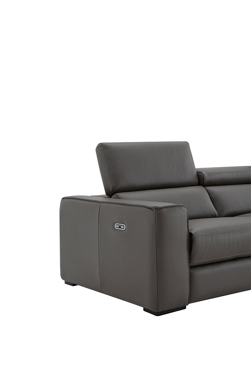 J and M Furniture Couches & Sofa Picasso Loveseat with Console In Dark Grey | J&M Furniture