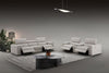 J and M Furniture Couches & Sofa Picasso Loveseat with Console In Silver Grey | J&M Furniture