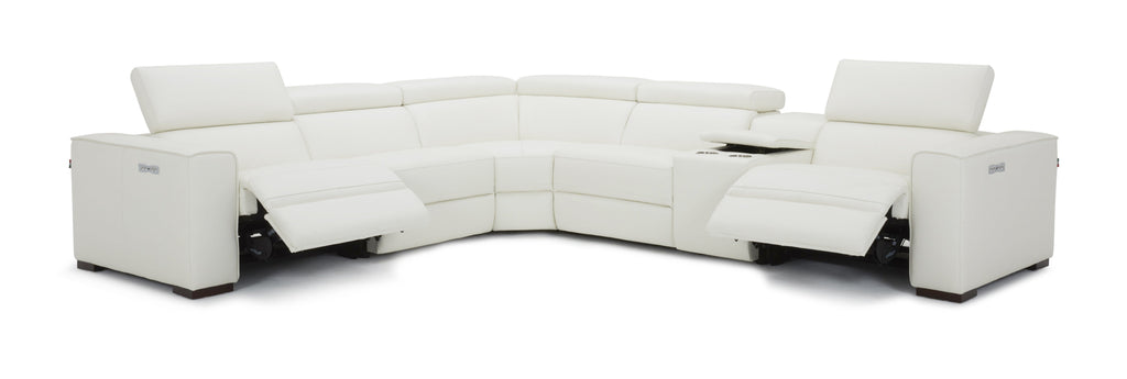 J and M Furniture Couches & Sofa Picasso Motion Sectional in White | J&M Furniture