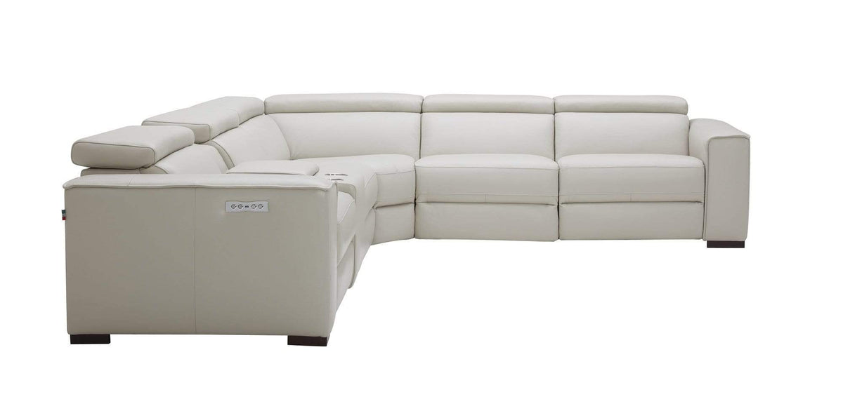 J and M Furniture Couches & Sofa Picasso Motion Sectional in White | J&M Furniture