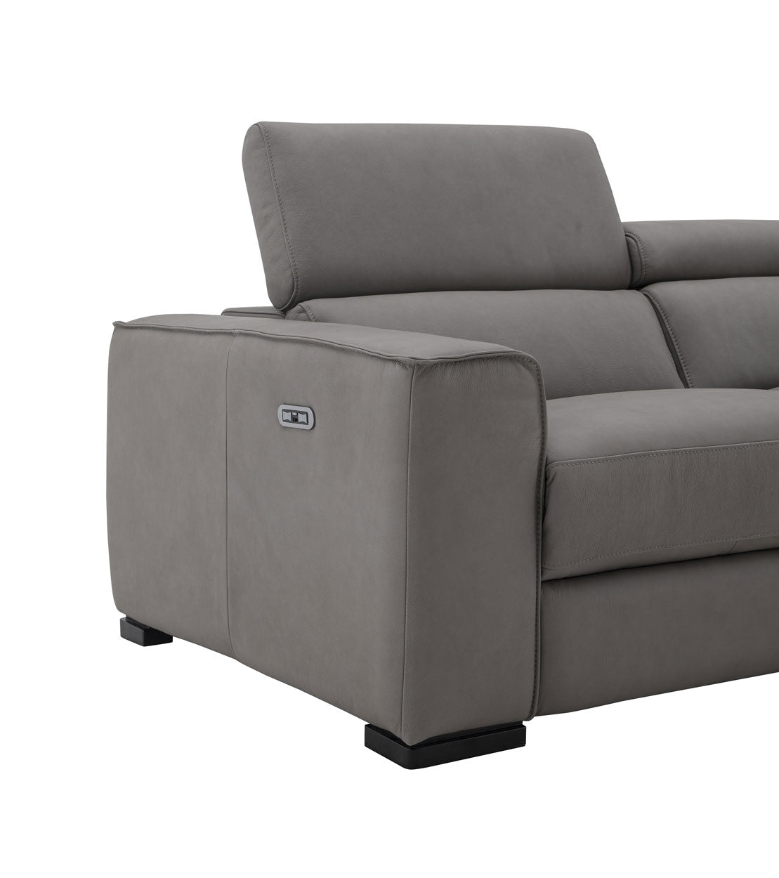 J and M Furniture Couches & Sofa Picasso Power Reclining Truffle Sofa | Top Grain Leather Modern Sofa