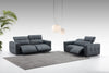 J and M Furniture Couches & Sofa Prescott Leather Loveseat in Dark Grey | J&M Furniture