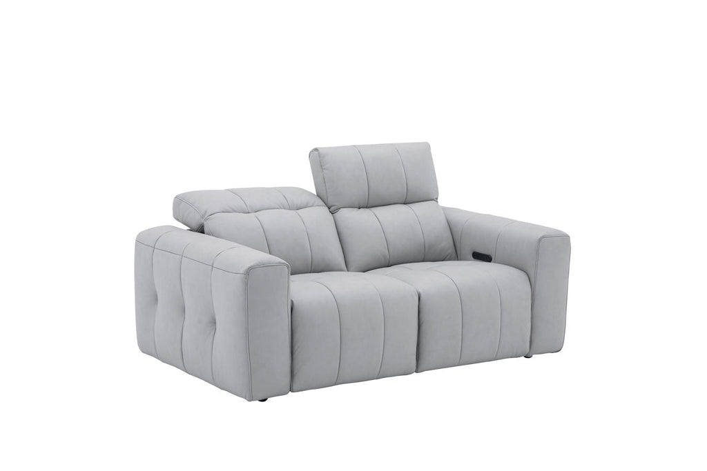 J and M Furniture Couches & Sofa Prescott Leather Loveseat in Grey | J&M Furniture