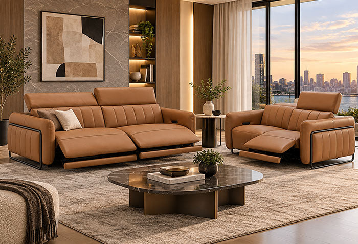 J and M Furniture Couches & Sofa President Cognag Loveseat | J&M Furniture