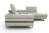 J and M Furniture Couches & Sofa Rimini Italian Leather Sectional in Light Grey (i867)