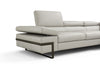 J and M Furniture Couches & Sofa Rimini Italian Leather Sectional in Light Grey (i867)