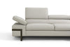 J and M Furniture Couches & Sofa Rimini Italian Leather Sectional in Light Grey (i867)