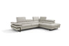 J and M Furniture Couches & Sofa Rimini Italian Leather Sectional in Light Grey (i867)
