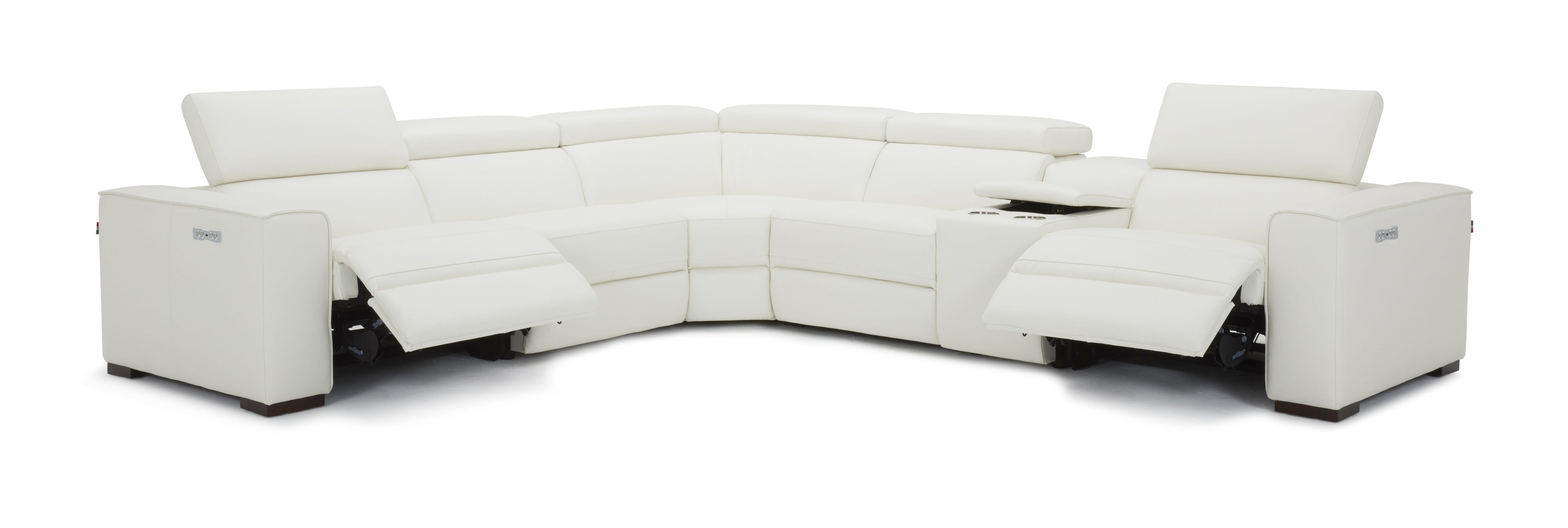 Picasso Motion Sectional in White | J&M Furniture