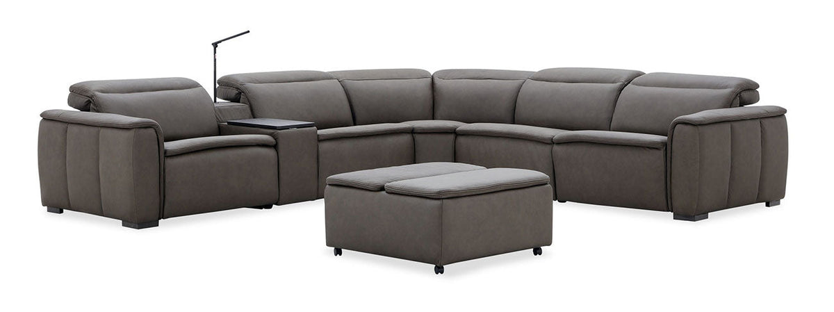 J and M Furniture Couches & Sofa Zen Reclining Sectional & Storage Ottoman | J&M Furniture