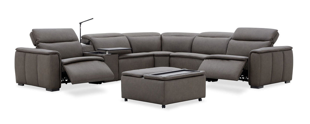 J and M Furniture Couches & Sofa Zen Reclining Sectional & Storage Ottoman | J&M Furniture
