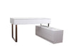 J and M Furniture Desk KD12 Modern Office Desk in White | J&M Furniture