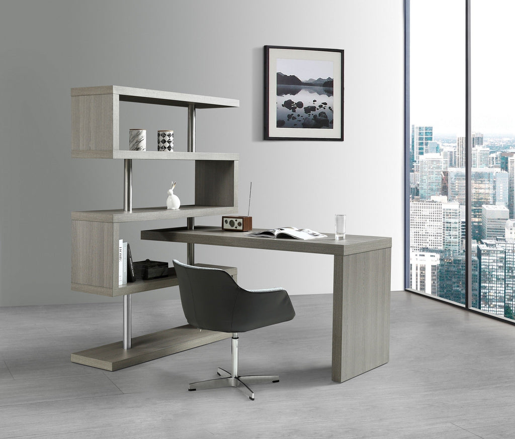 J and M Furniture Desk LP KD002 Office Desk in Grey | J&M Furniture