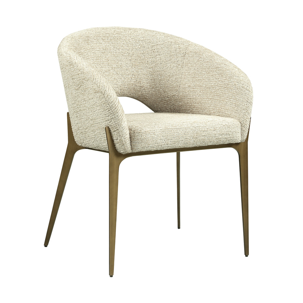 J and M Furniture Dining Chair Hug Fabric Armchair