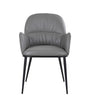 J and M Furniture Dining Chair Kora Leather Armchair in Dark Grey | J&M Furniture