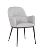 J and M Furniture Dining Chair Kora Leather Armchair in Light Grey | J&M Furniture
