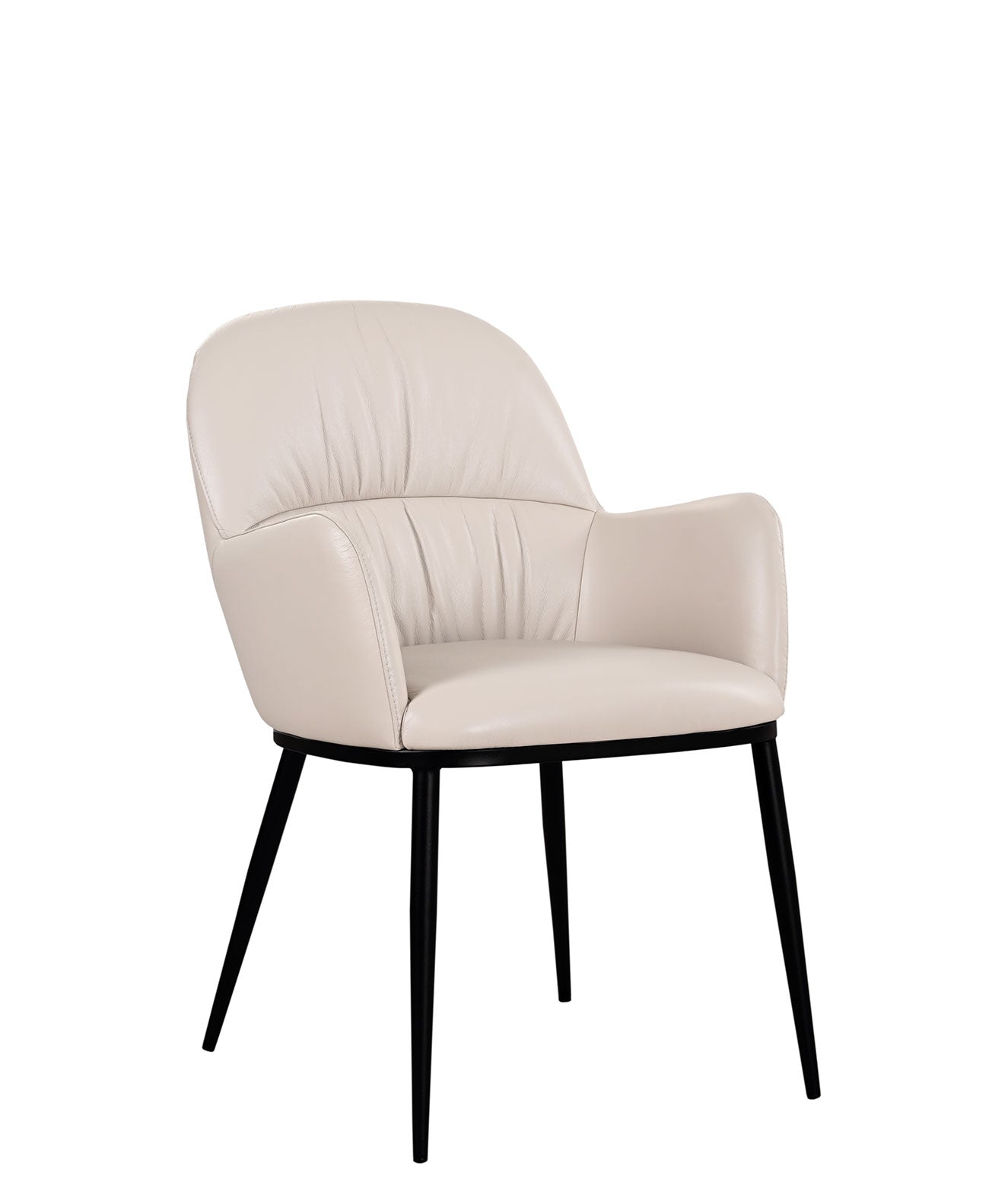 J and M Furniture Dining Chair Kora Leather Armchair in Wheat | J&M Furniture