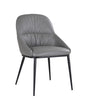 J and M Furniture Dining Chair Kora Leather Chair in Dark Grey (Pair) | J&M Furniture