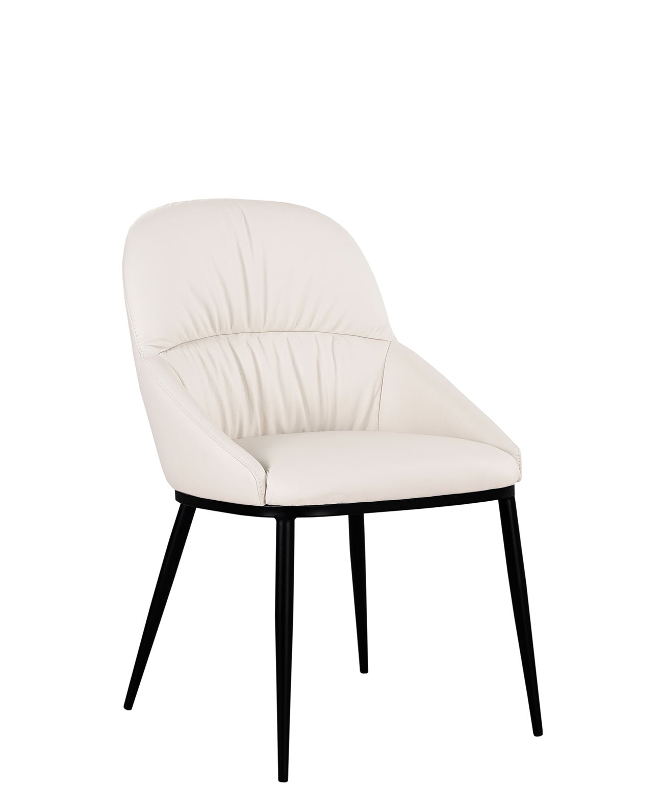 J and M Furniture Dining Chair Kora Leather Chair in Frost (Pair) | J&M Furniture