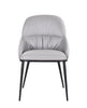 J and M Furniture Dining Chair Kora Leather Chair in Pewter (Pair) | J&M Furniture