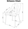 J and M Furniture Dining Chair MC Orleans Chair in Light Grey (Pair) | J&M Furniture