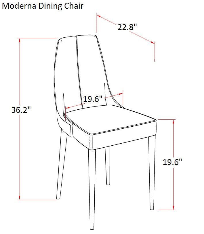J and M Furniture Dining Chair Moderna Dining Chair in Taupe with Grey legs