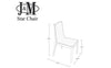 J and M Furniture Dining Chair Star Dining Chair