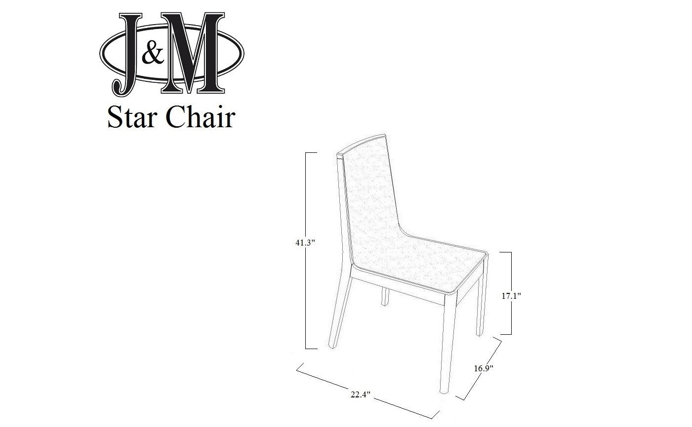 J and M Furniture Dining Chair Star Dining Chair