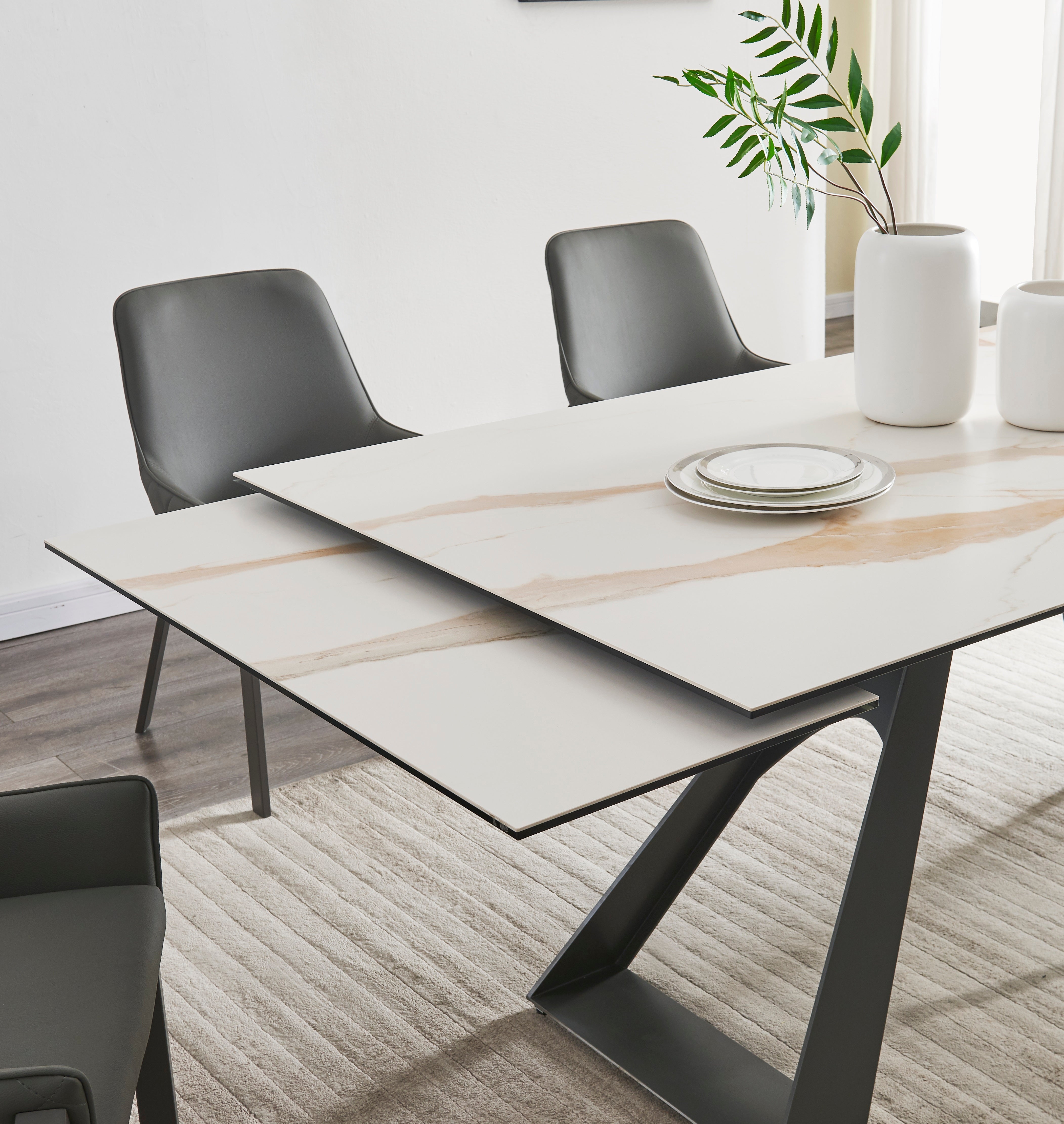 J and M Furniture Dining Sets Swan Extension Table