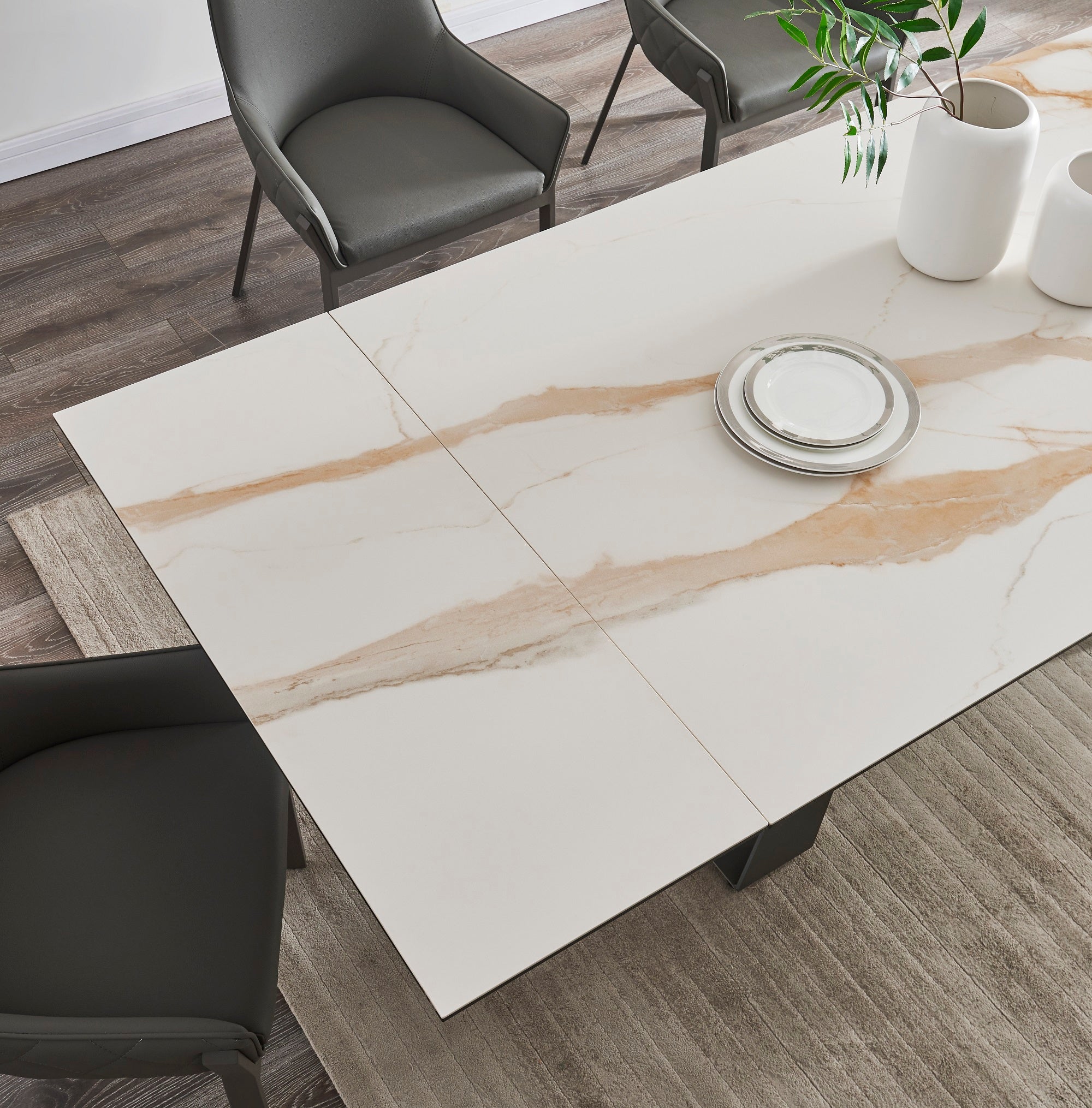 J and M Furniture Dining Sets Swan Extension Table