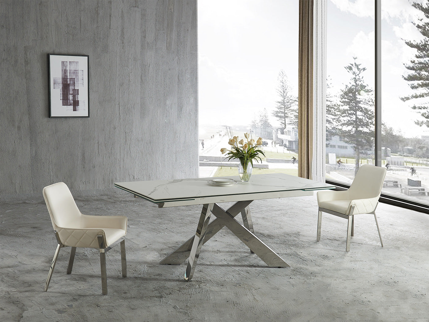 J and M Furniture Dining Table Carrara Extension Dining Table | J&M Furniture