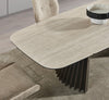 J and M Furniture Dining Table Warm Travertine Extension Table | J&M Furniture