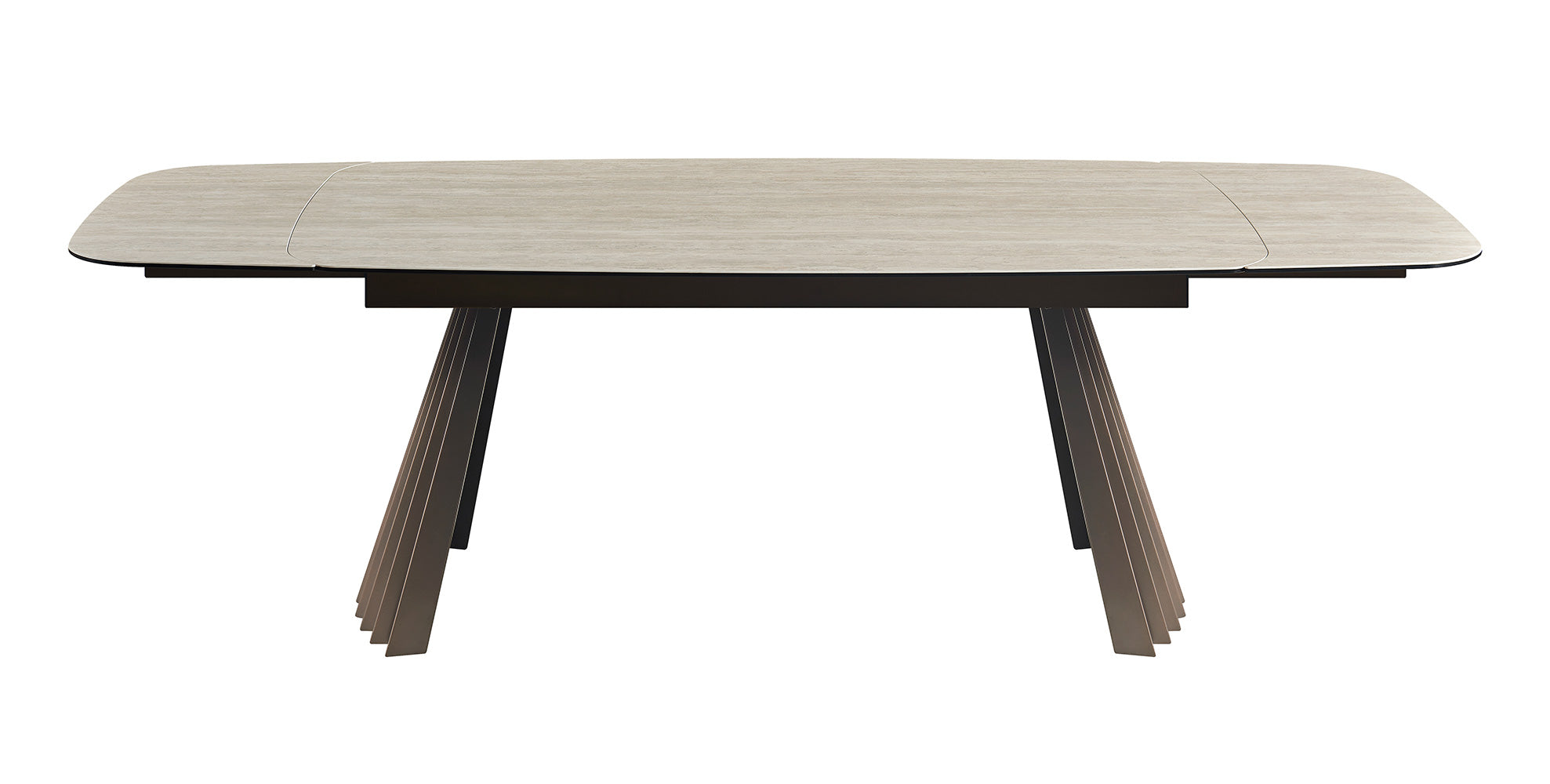 J and M Furniture Dining Table Warm Travertine Extension Table | J&M Furniture