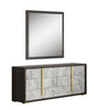 J and M Furniture Dresser Add Dresser & Mirror Travertine Dresser & Mirror