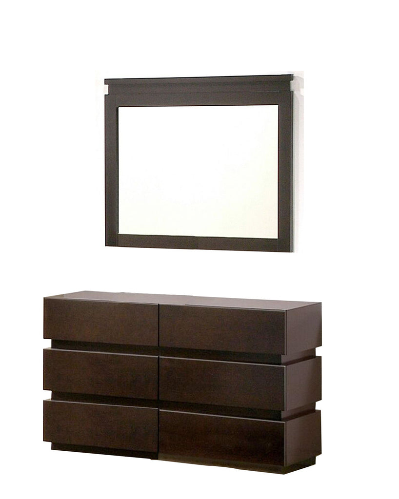 J and M Furniture Dresser Knotch Dresser & Mirror