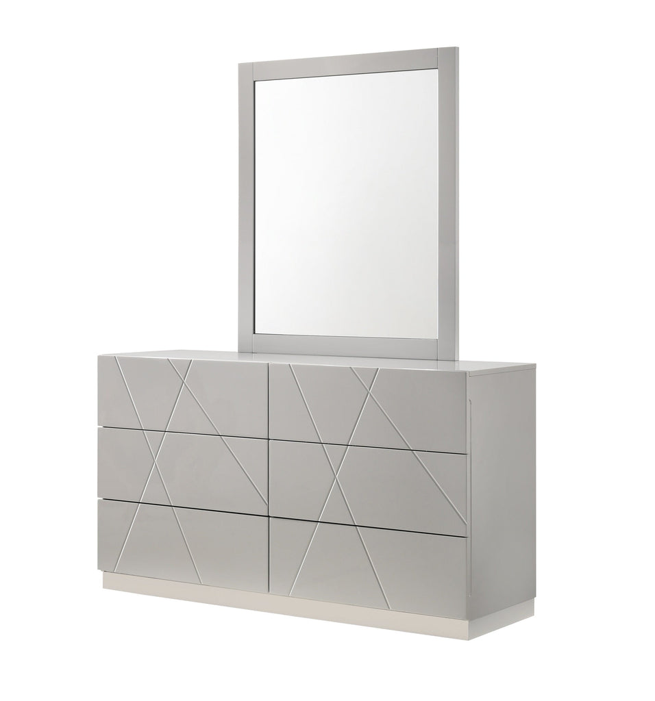 J and M Furniture Dresser Naples Dresser & Mirror in Grey